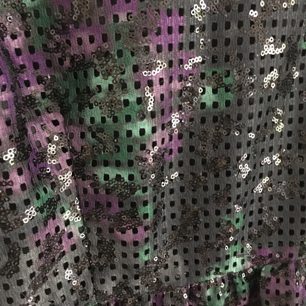 NWT Trina Turk black sequin cocktail dress M - Picture 8 of 13